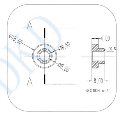 DYE28-14 Gasket for OD28mm Lean Aluminum Pipe Divide The Gap