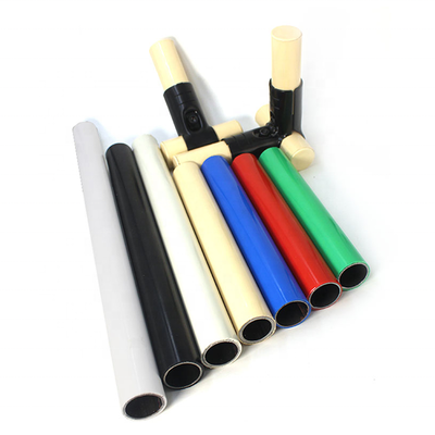 Steel Plastic Composite Plated Lean Pipe For Heavy Duty Rack Work Bench Hand Trolley Assembly With Anti-Corrosion Features