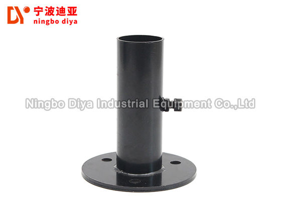 Fixed Black Metal Footings Cold Rolled Steel For Diameter 28mm Lean Pipe ISO9001