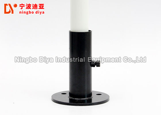 Fixed Black Metal Footings Cold Rolled Steel For Diameter 28mm Lean Pipe ISO9001