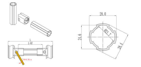 Factory Direct Sale DY28-01A General Aluminum Lean Pipe Alloy Metal Tubes for Workbench
