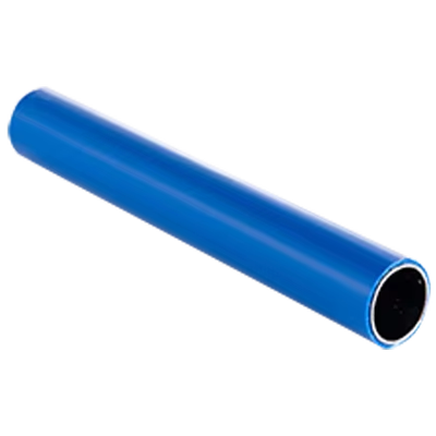 OD28mm Ανοιχτό μπλε με επίστρωση PE Lean Pipe Composite Tube για τοίχο συστήματος Rack