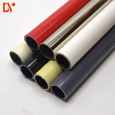 OD28mm Plastic Red Coated Tube for Shelf, Tube Workbench, Industrial Trolley Stainless Steel Lean Pipe